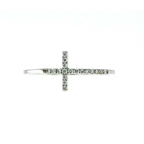 Bague 52 Bague design contemporaine en or blanc 18 carats et diamants 58 Facettes