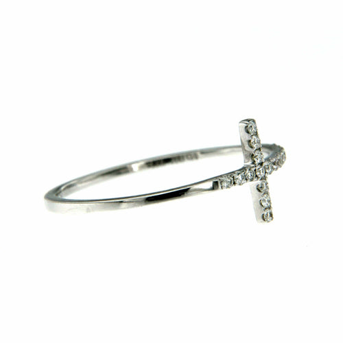 Bague 52 Bague design contemporaine en or blanc 18 carats et diamants 58 Facettes