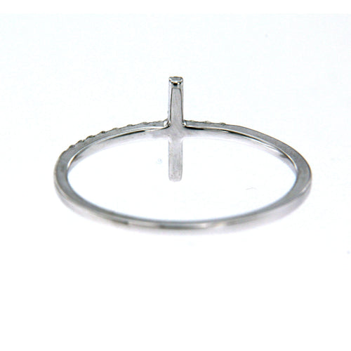Bague 52 Bague design contemporaine en or blanc 18 carats et diamants 58 Facettes