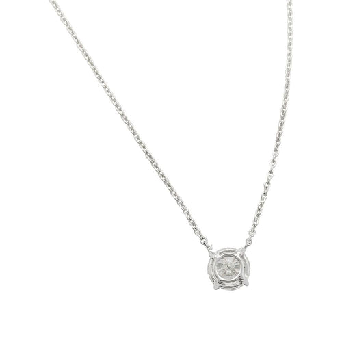 Collier Collier solitaire diamant taille brillant en or blanc 750 58 Facettes 31713
