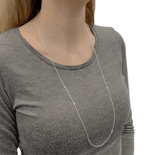 Collier Tiffany & Co Diamonds by the Yard - Sautoir en argent 925 et diamants 58 Facettes 34397