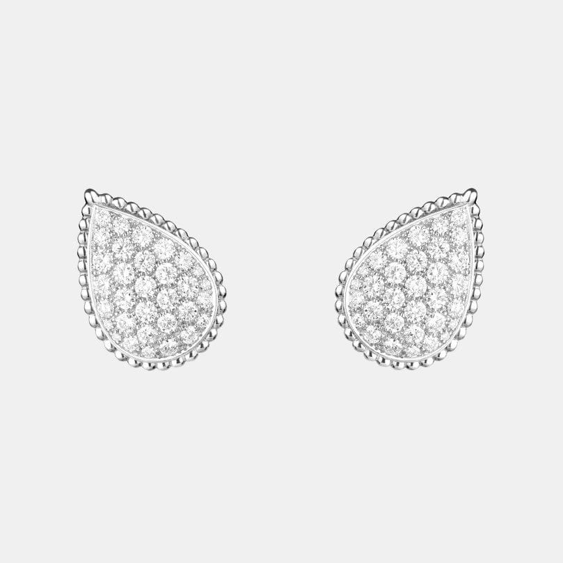 Boucles d'oreilles Serpent Bohème Or blanc Diamant 2.61ct, S Motif