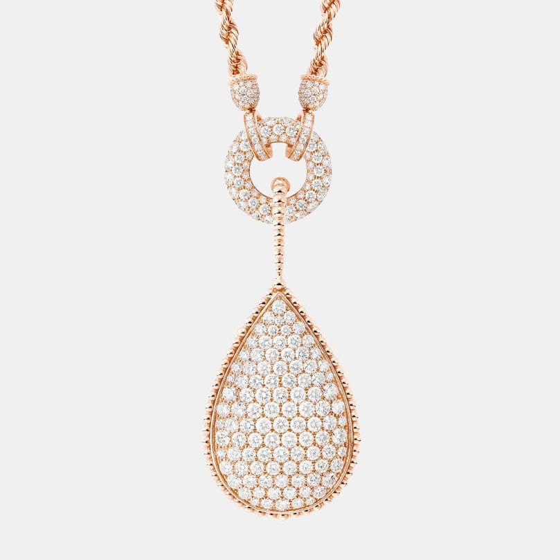 Collier Serpent Bohème XXL Motif Or rose Diamant 13.07ct