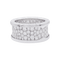 Bague 53 Bulgari B.Zero1 - Bague bandeau en or blanc pavée de diamants 58 Facettes 33171