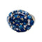 Bague 59 Bague boule vintage en or jaune 18 carats, saphirs et diamants 58 Facettes 29238