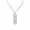 Collier Messika Move 10th Anniversary - Collier sautoir en or blanc et diamants 58 Facettes 32173