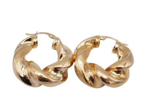 Twisted hoop earrings 58 Facettes