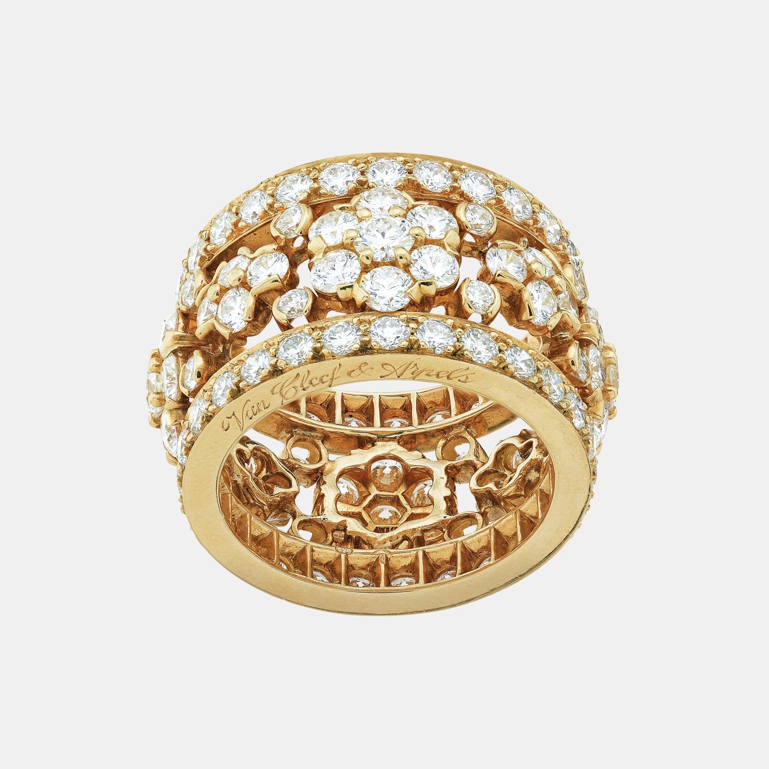 Bague Snowflake Or jaune Diamant 5.25ct