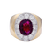 Bague 57 Bague jonc en or jaune et blanc 18 carats, rubis et diamants 58 Facettes 33176