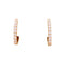 Boucles d'oreilles Créoles en or rose 750 serties de diamants taille brillant 58 Facettes 34971