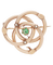 Broche Trilogie - Broche en or rose 18K avec péridot et perles 58 Facettes BO210340/TRILOGIE