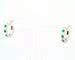 Boucles d'oreilles Boucles d’oreilles créoles en or blanc 18 kt avec diamants et émeraudes 58 Facettes 8296
