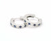 Boucles d'oreilles Boucles d’oreilles créoles en or blanc 18 kt avec saphirs et diamants 58 Facettes 8084