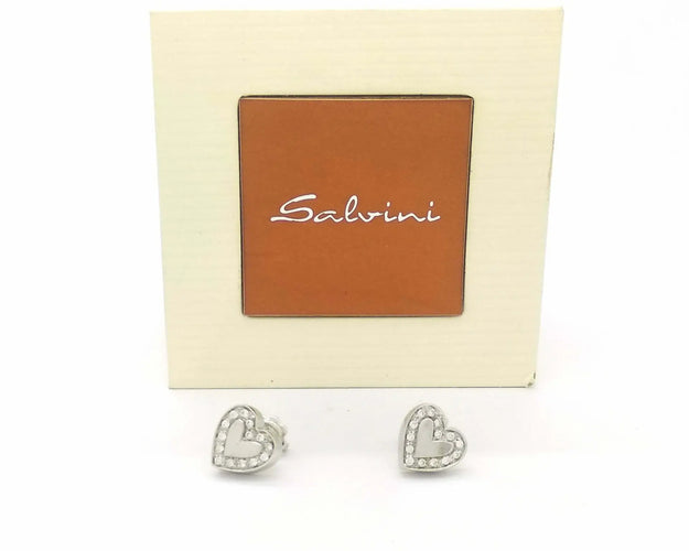 Boucles d'oreilles Salvini I Segni - Boucles d’oreilles cœur en or blanc et diamants 58 Facettes 5823