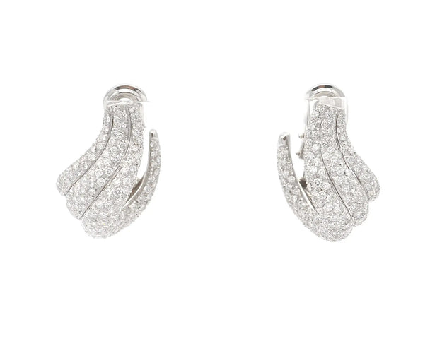 Boucles d'oreilles Boucles d’oreilles en or blanc 18 ct avec diamants 5 ct 58 Facettes 13959