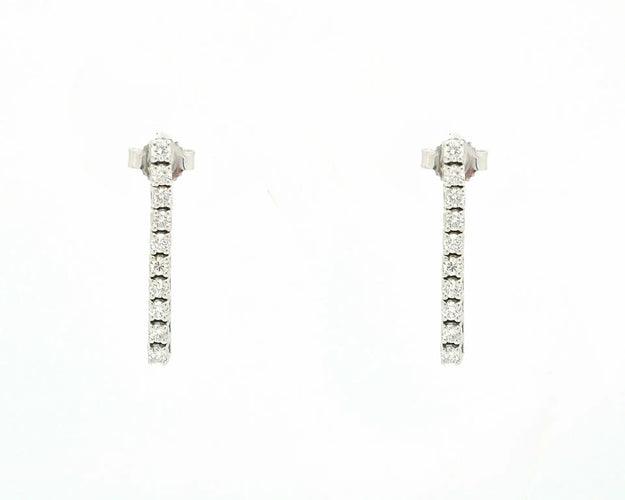 Boucles d'oreilles Boucles d’oreilles tennis en or blanc 18 kt et diamants 0,53 ct 58 Facettes 10600
