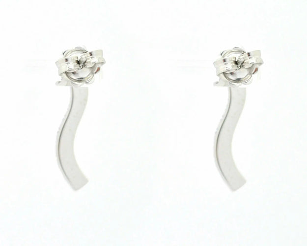 Boucles d'oreilles Boucles d’oreilles tennis ondulées en or blanc 18 kt et diamants 58 Facettes 9619