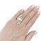 Bague 52 Bague ancienne en platine 950 sertie de diamants 58 Facettes 33752
