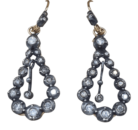 Boucles d'oreilles de l'époque victorienne 58 Facettes