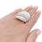 Bague 53 De Grisogono Onde - Bague en or blanc pavée de diamants 58 Facettes 33895