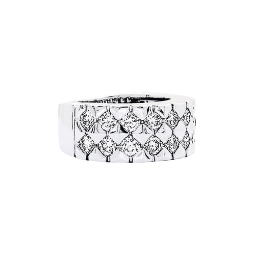 Bague 50 Boucheron - Bague bandeau en or blanc et diamants 58 Facettes 35291