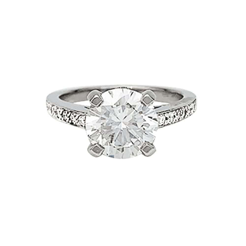 Bague 49 Bague en platine 950 sertie d’un diamant 2,02 ct HRD 58 Facettes 30455