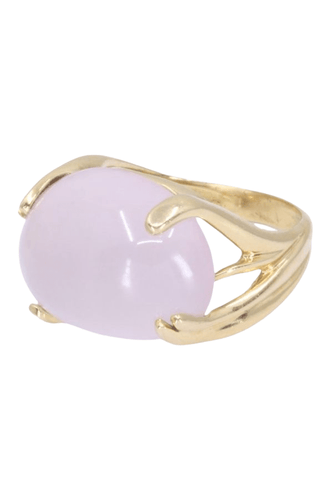 Bague 54 Bague or jaune quartz rose 58 Facettes 1000