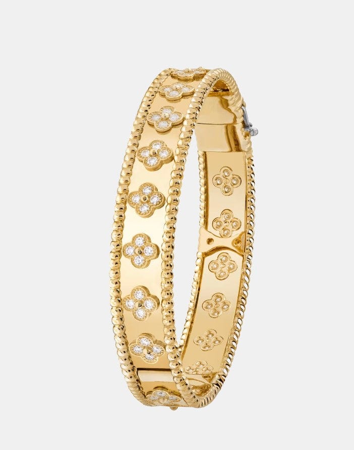 Bracelet Perlée Or jaune Diamant 1.78ct