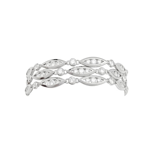 Bracelet Chaumet Classique - Bracelet en or blanc 750 serti de diamants 58 Facettes 23683