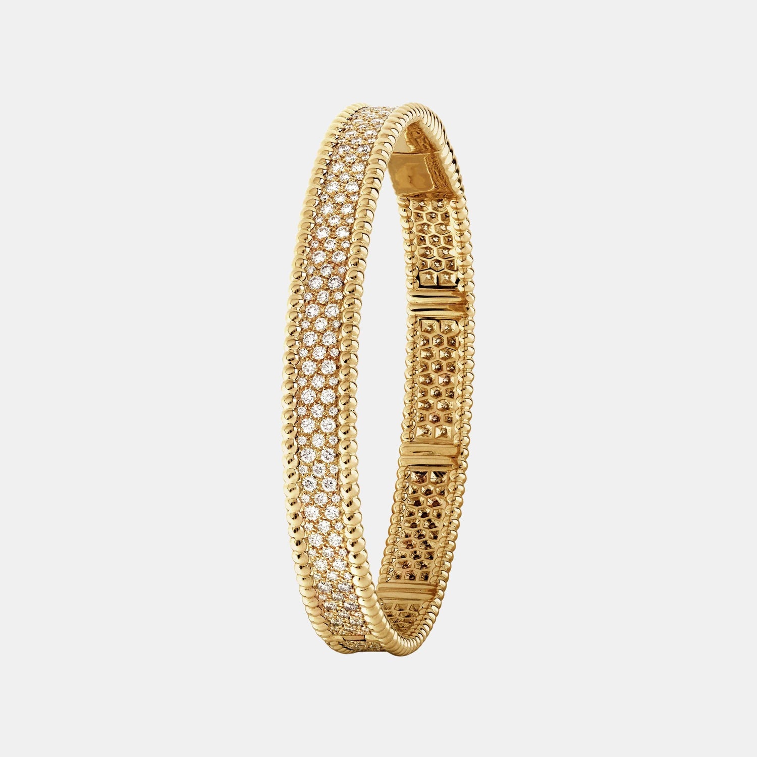 Bracelet Perlée Or jaune Diamant 3.37ct