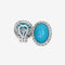 Boucles d'oreilles Boucles d'oreilles en or avec turquoise et diamants 58 Facettes 22632