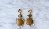 Boucles d'oreilles Pendants d’oreilles en or jaune 18k, émeraudes, perles fines et diamants 58 Facettes