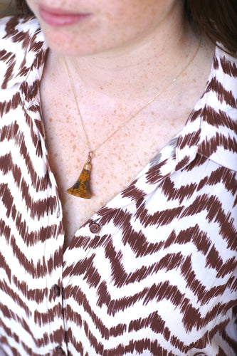 Pendentif Pendentif sceau cachet en or rose 18kt et agate brune 58 Facettes