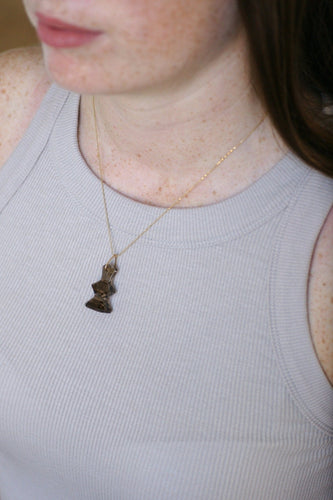 Pendentif Pendentif cachet géométrique en or rose 18k et quartz fumé 58 Facettes