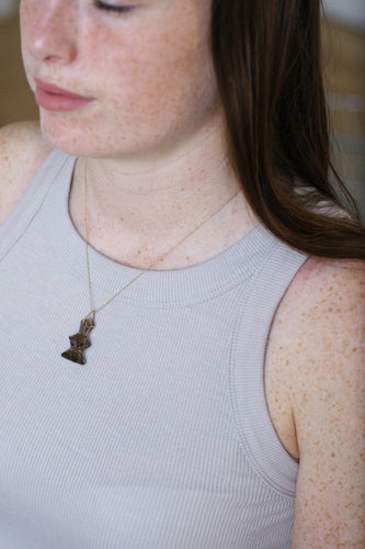 Pendentif Pendentif cachet géométrique en or rose 18k et quartz fumé 58 Facettes