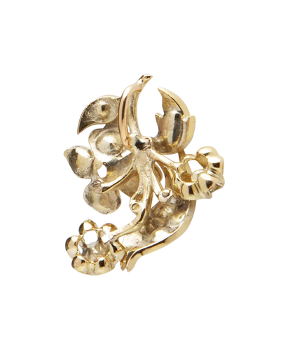 Pendentif Fleur d'Epoque - Pendentif en or jaune 18K et diamants 58 Facettes BO220747/FLEURDEPOQUE