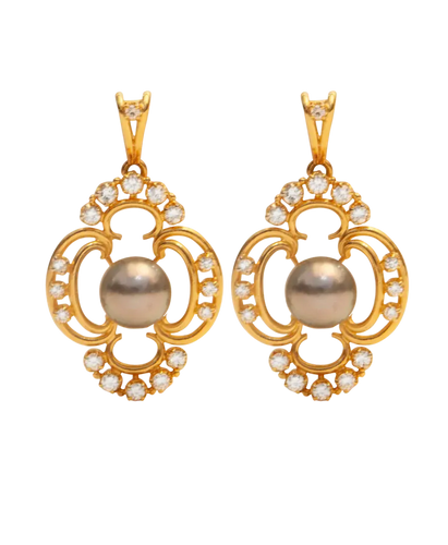 Pendentif Triomphe de Tahiti - Pendentif en or jaune 18K avec diamants et perle 58 Facettes BO220645/TRIOMPHEDETAHITI/PHOTO