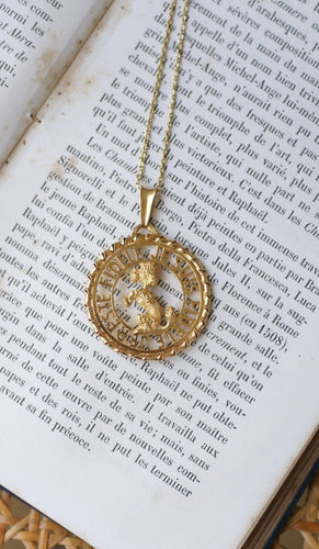 Pendentif Pendentif médaille caniche en or jaune 18k « Je suis fidèle » 58 Facettes