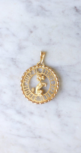 Pendentif Pendentif médaille caniche en or jaune 18k « Je suis fidèle » 58 Facettes