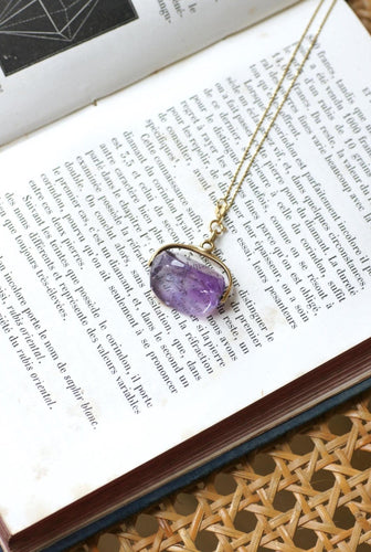 Pendentif Pendentif - Sceau pivotant en améthyste en or jaune 18k 58 Facettes