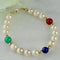 Bracelet Bracelet de perles en or 14 carats avec pierres semi-précieuses 58 Facettes 2306