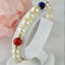 Bracelet Bracelet de perles en or 14 carats avec pierres semi-précieuses 58 Facettes 2306