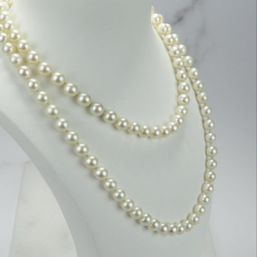 Collier Collier de perles Akoya - Fermoir bicolore en or 14 carats et diamants 58 Facettes 1998