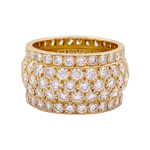 Bague 54 Cartier Nigéria - Bague pavée de diamants en or jaune 58 Facettes 33987