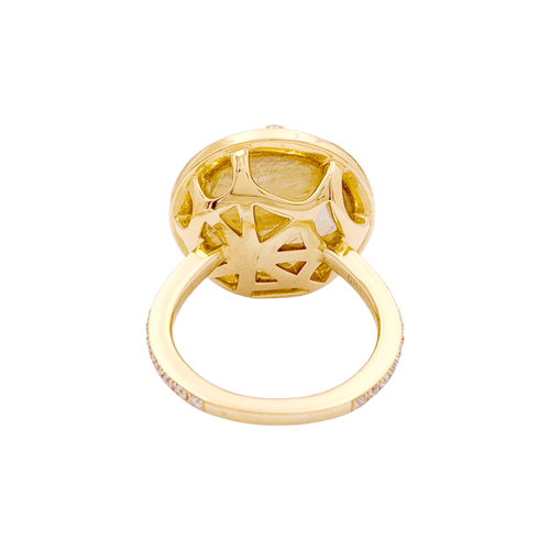 Bague 53 Chaumet Attrape-Moi Si Tu M’aimes - Bague Galet en or jaune, diamants 58 Facettes 34773