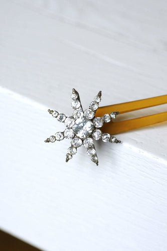 Pique à cheveux - Étoile ornée de strass en métal doré 58 Facettes