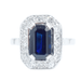 Ring 52 Art Deco Ring - Gold, 2-carat sapphire and diamonds 58 Facettes 234
