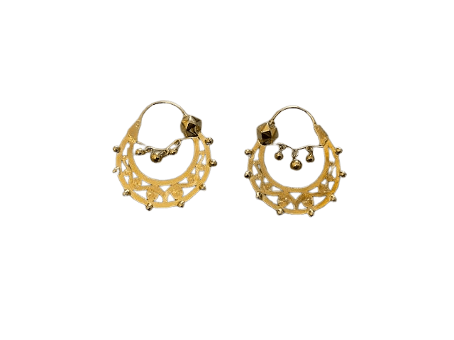 Boucles d'oreilles Grandes créoles savoyarde or jaune 58 Facettes