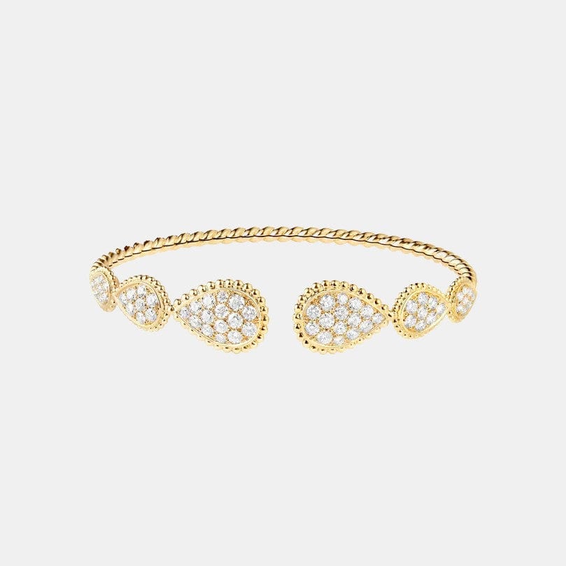 Bracelet Serpent Bohème Or jaune S Motif Diamant 2.26ct