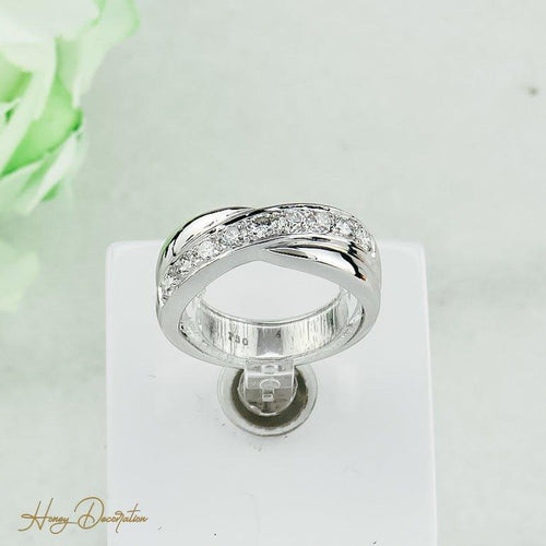 Bague 55.5 Bague en or blanc 750 - 9 diamants taille brillant 1,0 ct 58 Facettes 2126